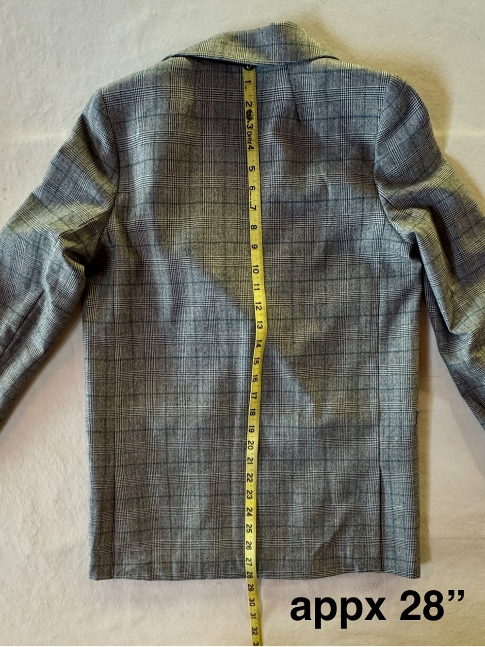 Madewell Caldwell Double Breasted Blazer Peaked Lapel Edition Suiting Glen Plaid - Picture 14 of 17